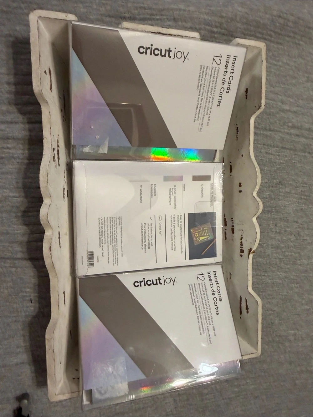 Cricut Joy Insert Cards - White with Holographic Accents